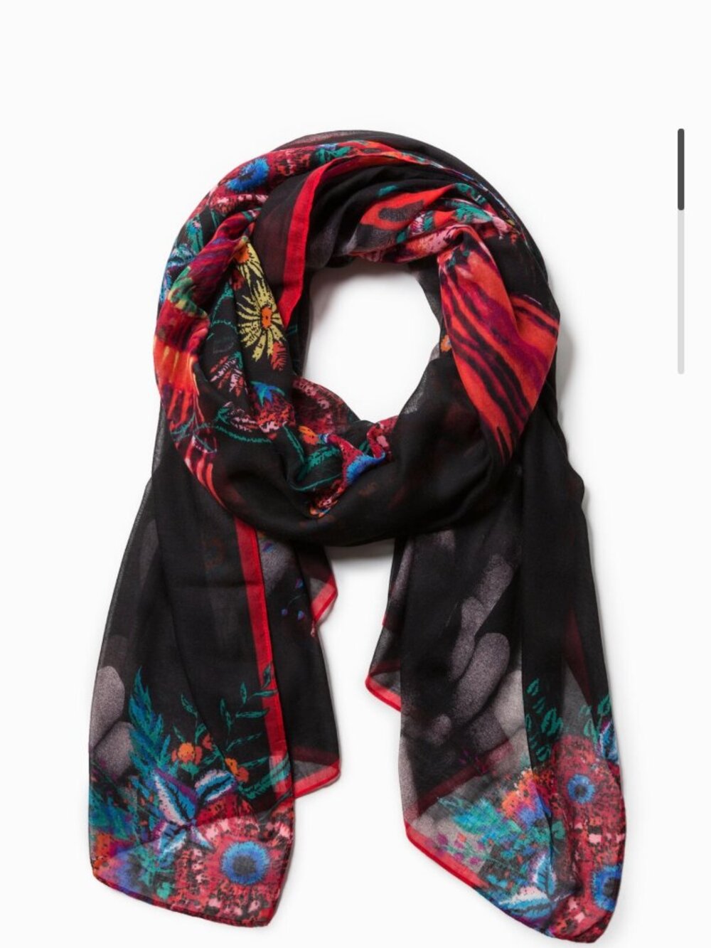 Desigual "Never Stop Dreaming" Joala Graphic Print Oversized Scarf Wearable Art